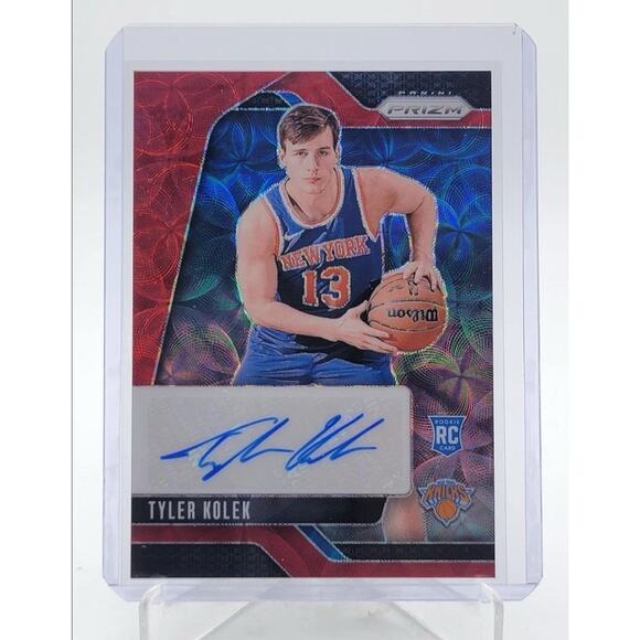 TYLER KOLEK 2024-25 PANINI PRIZM ROOKIE SIGNATURES CHOICE RED RC AUTO - Picture 1 of 2